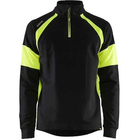 Sweat de travail détails haute visibilité 3550 - Noir/Jaune fluo L (1/2)
