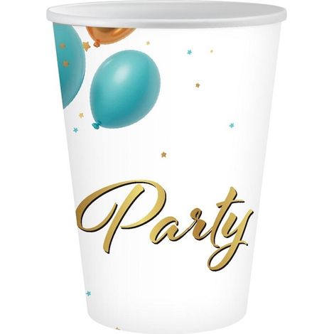 Party-Pappbecher 250 ml, 6 Stück