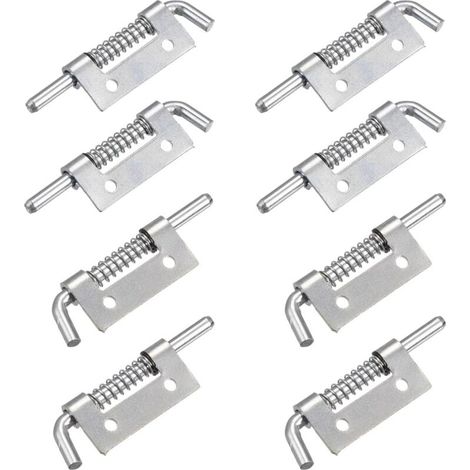 Lot de 8 verrous ressort inox 304 52mm, loquet verrouillage automatique pour conteneurs, armoires et portes (1/5)