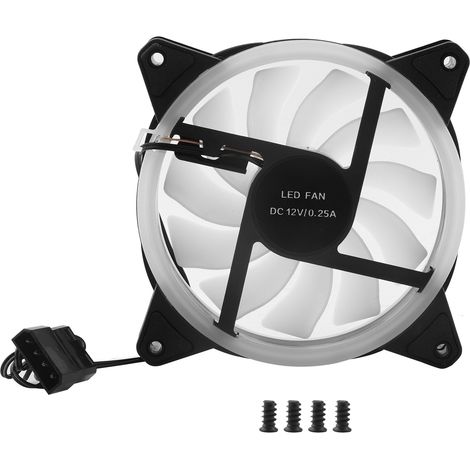 Ventilateur RGB 12cm pour PC - Ventilateurs Multicolores Silencieux avec Éclairage Aurora pour Refroidissement CPU (1/5)