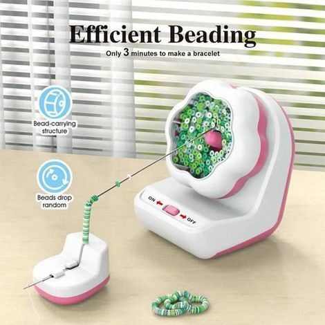 Colour: grey Material: plastic Electric automatic beading machine for jewellery making Electric bead spinning mechanism. (1/5)