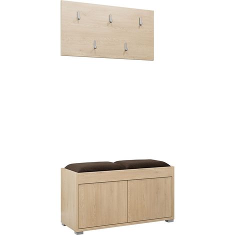 Conjunto para recibidor Comfivo Tutela, Manila 04, 0x0x0cm, Aglomerado laminado, Tapiz, Montada en la pared, Colocada