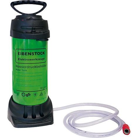 Réservoir d'eau sous pression Eibenstock métal 10 l, incl. tuyau 3,5 m (1/2)