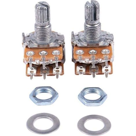 2 Stück B50K 50 kΩ 6-polige Doppelpotentiometer mit Drehkonus, XU, hohe Qualität, langlebig und zuverlässig, ausgewählte Materialien, entspricht den Normen – KZQ (1/4)