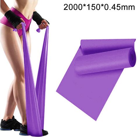 Bandes De Résistance - 2000 mm - TPE Élastique Sans Odeur - Pour Yoga Pilates Renforcement Musculaire Et Étirements - Lot De 5 (1/5)