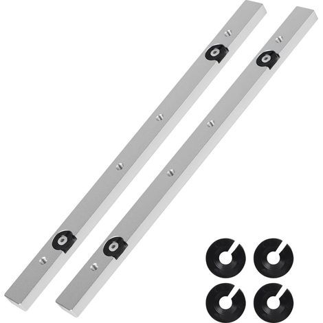 2 x Barre Coulissante pour Glissière à Rainure en T, 9.5 X 19 X 300 mm, Coulisseau en Aluminium de Guide à Coupe d’Onglet pour Scie à Table, Perceuse de Table, Scie à Ruban, Menuiserie