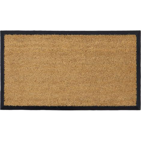 Plain Granite Design Tufted Coir Rubber Base Doormat, 40x70cm (1/4)
