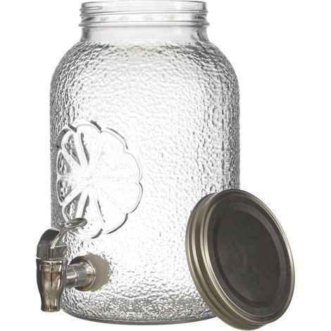 Fontaine à Boissons en Verre 38 L Design Citron Transparent (1/5)