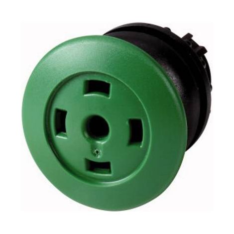 Bouton-poussoir ' coup de poing ' vert sans étiquette à rappel EATON M22S-DP-G-X (1/2)