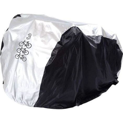 Housse de Protection Pour Vélo 190T Nylon avec Enduit de PU Etanche à la Pluie Poussière Soleil Rayon UV 3 velos-200105110cm (1/3)