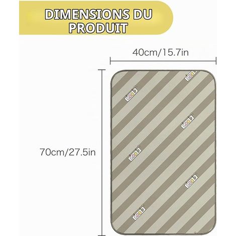 Table Ironing Mat, 70 x 40 cm, Ironing Mat, Portable Non-Slip and Heat Resistant Ironing Mat with Steam Protection (1/4)