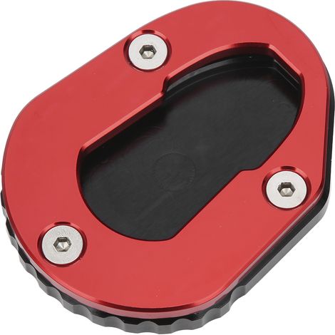 Plaque d’élargissement antidérapante pour béquille latérale moto, compatible YAMAHA MT125 YZFR125 2014-2018 (Rouge) (1/5)
