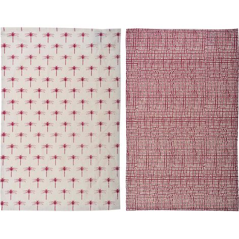 Torchon de cuisine en coton Libellules (Lot de 2) (1/3)