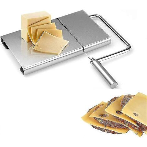 Käsehobel mit Edelstahlklinge für Hart- und halbharte Käsesorten - Gemüsehobel - Butterschneidebrett (Edelstahl)