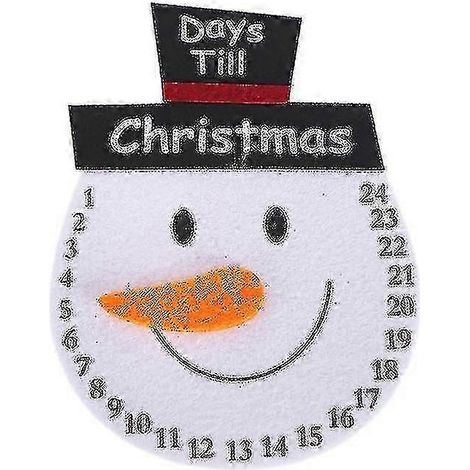 Calendrier de l'Avent Bonhomme de neige de Noël - Décoration intérieure idéale pour la maison, le bureau, les fêtes et les cheminées (1/5)