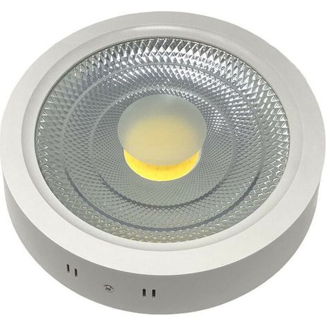 TrAdE Shop Traesio - Plafoniera Led Cob 25 Watt Montaggio A Soffitto Luce Calda Fredda Naturale - -Bianco Freddo - (1/3)
