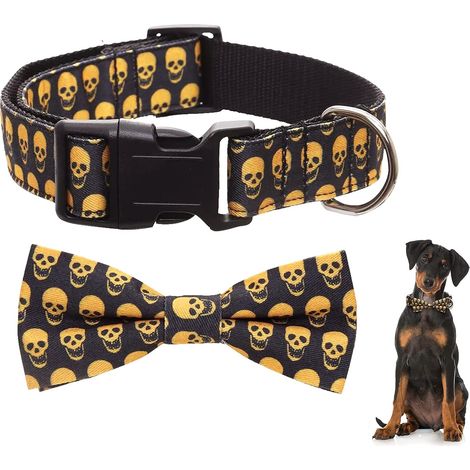 noeud papillon pour chien, collier pour chien avec noeud papillon détachable, accessoires pour animaux de compagnie pour Halloween (1/5)