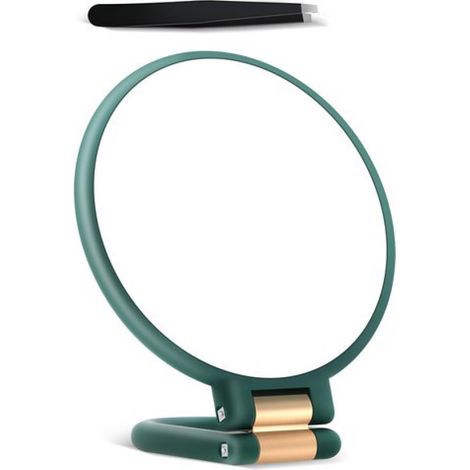 1 Miroir grossissant, double face 30x/1x, rotation 360°, pince à épiler, cadre ABS, portable, salle de bain (1/5)