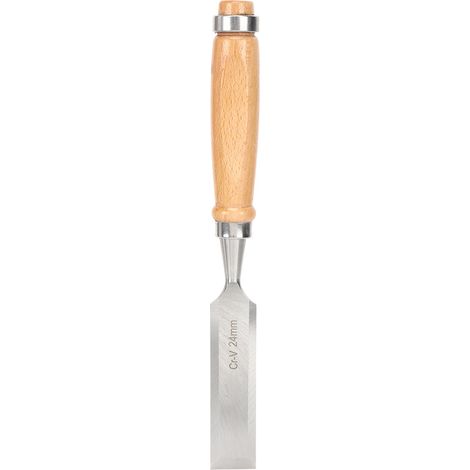 Ciseau à bois, manche en bois, lime en acier, outil professionnel pour le travail du bois, Cr V 24 mm