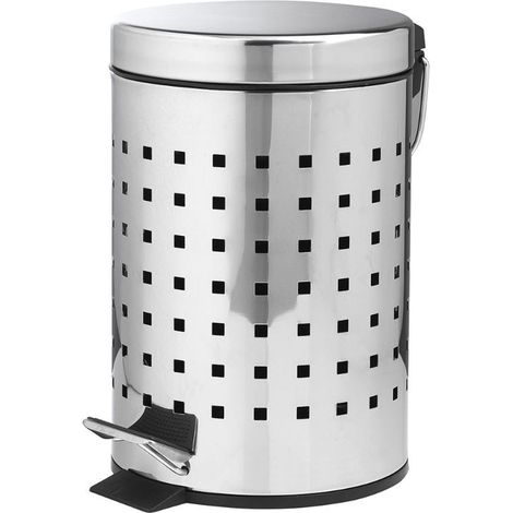 Cubo De Basura Redondo De Acero Inoxidable De 3 Litros Que Se Acciona Con Un Pedal (1/3)