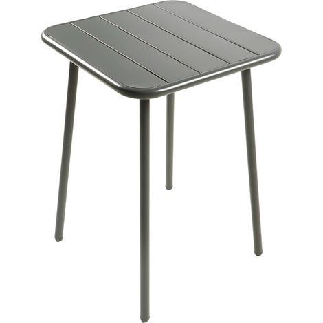 Table carrée 2 places 50x50cm gris foncé BERGAME
