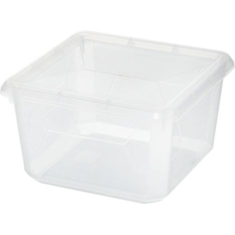Boîte de rangement en plastique transparente, capacité 2,6 litres, fermeture sécurisée, légère et résistante, idéale pour ranger petits objets, cuisine ou bureau, lot de 1 pièce