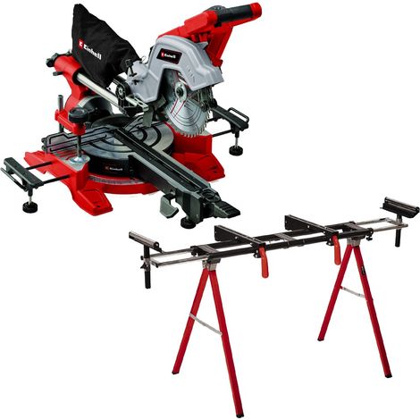 Einhell Sliding Mitre Saw 216mm Double Bevel Dual Sided 240v + Laser +1608 Stand (1/5)