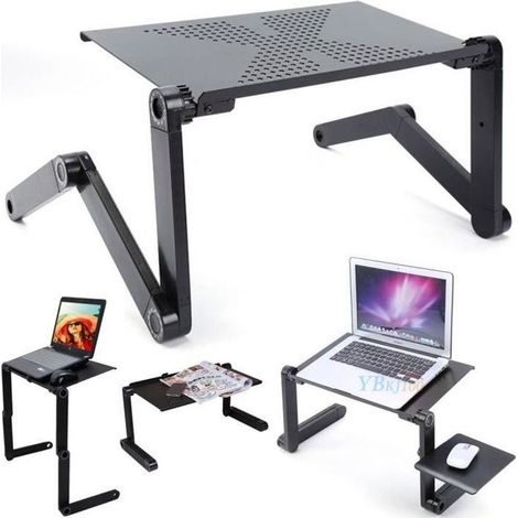 360°table informatique d\'ordinateur Réglable Portable Pliable PC Plateau lit canapé support (1/4)