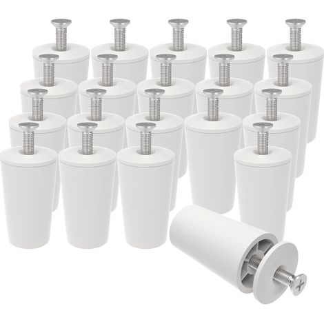 Lot de Butées de Volet Roulant Blanche 40mm, Butée d’arrêt pour Lame Finale de Volet Roulant/Store/Persienne, Butoir de Tampon avec Vis M540 et Rondelle (1/5)