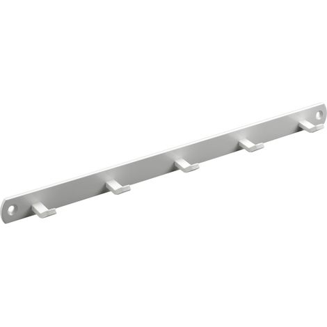 Hettich Garderobenleiste 5 Haken 34,0 x 2,0 x 3,0 cm weiß Hakenleiste