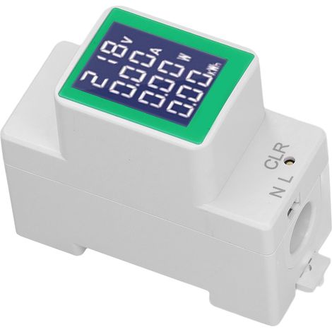 Digitales Wechselstrom-Volt-Amperemeter 50-300V 100A, DIN-Schienen-Leistungs- und Energiemonitor, Multifunktionstester, 2-in-1-Display, elektrisches Einbaumessgerät. (1/5)