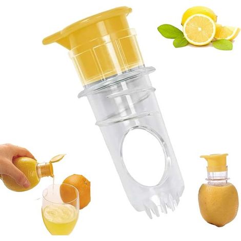 Exprimidor de limones - Exprimidor manual con filtro incorporado - Exprimidor de naranjas (amarillo) (1/5)