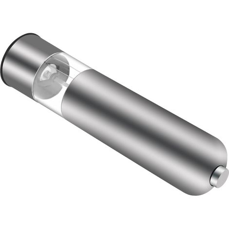 2 moulins à poivre électriques, inox, argentés, sans batterie (1/5)