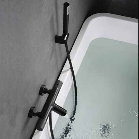 Imex - Grifo Ducha y Bañera Termostatico Black Gun Serie Line (1/2)