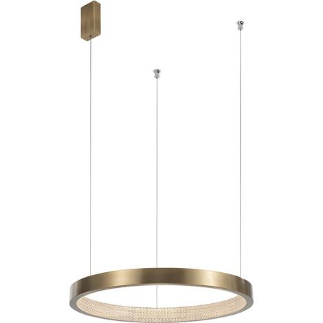 Merano Colorado 65cm Plafonnier LED Intégré Laiton Antique Aluminium LED 23W 1265Lm 3000K