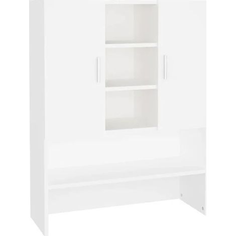 Meuble pour machine à laver, blanc, 70,5 x 25,5 x 90 cm (1/5)