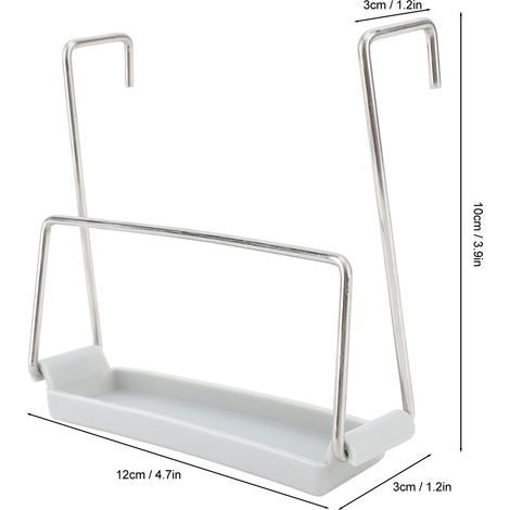 Ortviai Support pour couvercle de mijoteuse en acier inoxydable avec bac en silicone gris (1/4)