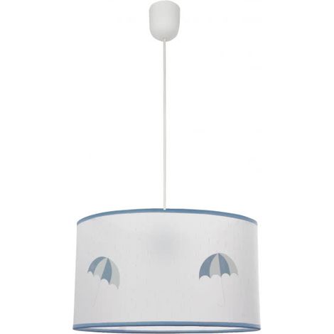 Pendentif pluie 1xe27 bleu clair regx30d