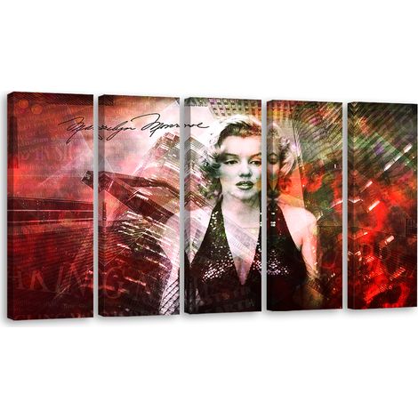Tableau sur toile en 5 parties Marilyn Monroe 200x100 (1/5)