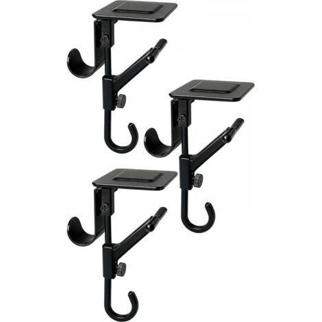 3 pièce Suspension pour guirlande et bas de cheminée, pour cadre de porte, cintre double réglable et robuste 2 en 1, noir (1/5)