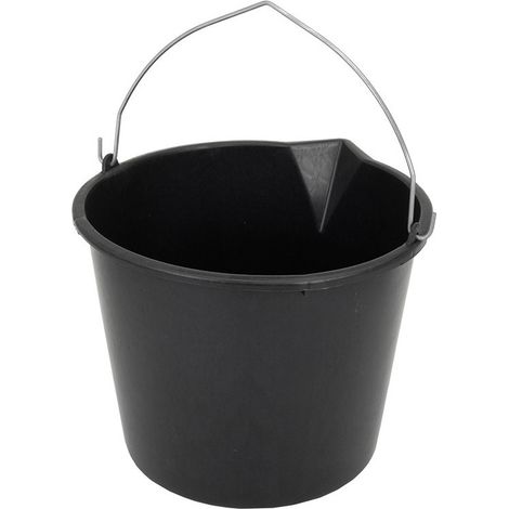 Seau de bricolage 12 litres Noir Avec Anse (1/3)