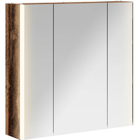 Maison Exclusive - Badezimmerspiegelschrank Altholz 63,5 x 15,5 x