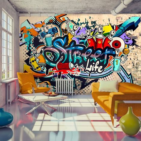 Papier peint Vie de rue - 150 x 105 cm (1/4)