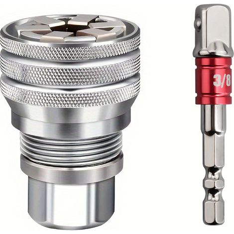Clé à douille magique universelle réglable 10-19 mm, clé à douille à cliquet multifonctionnelle avec adaptateur pour foret hexagonal, outils à main pour la réparation automobile. (1/5)