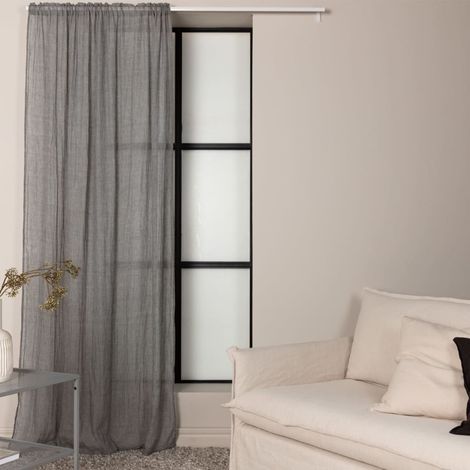 Venture Home Gardine Elena 240x135 cm Polyester Dunkelgrau vidaXL41652 (1/5)