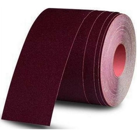 Norton R222 Rotolo Abrasivo da Officina Tela Smeriglio in Cotone Flessibile Abrasivo in Ossido di Alluminio Grana 100 Larghezza 120 mm Lunghezza 50 m colore Arancione