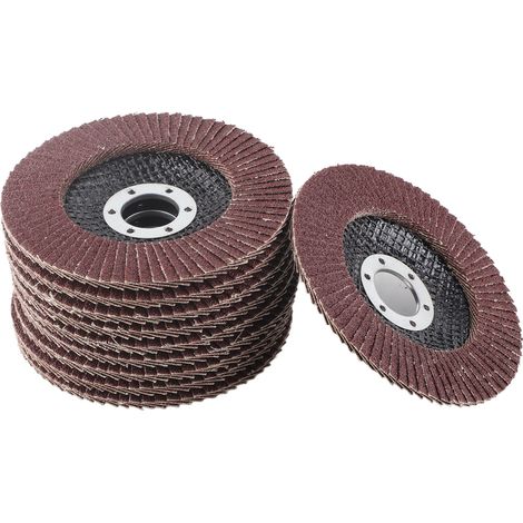 Lot de 10 disques abrasifs à lamelles 115mm, meuleuses et ponceuses, dissipation thermique, faible bruit, flexible (1/5)