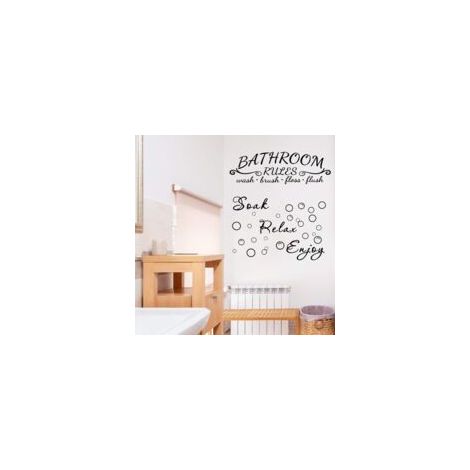 Badezimmer-Wandaufkleber, Vinyl-Aufkleber, Citat-Crezuo