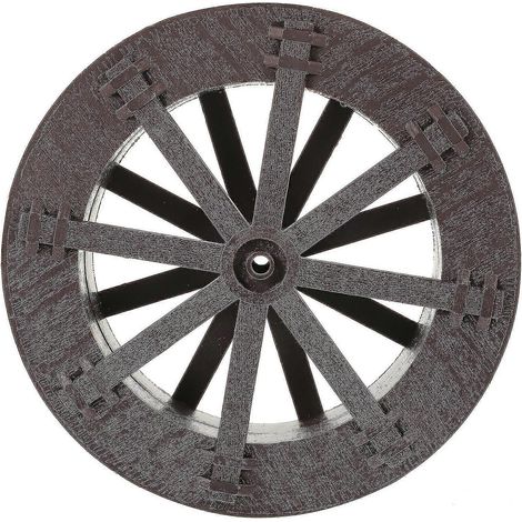 Roue à eau à monter soi-même avec axe, idéale pour les fontaines cascades et les accessoires de décoration de bassins de jardin. (1/2)