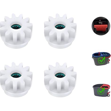 4er-Pack Spin Mop-Ersatzteile – für Vileda Spin Mop-Eimer – Kupplungslager, Mop-Eimer, Zahnrad – kompatibel mit Ocedar, Vileda (1/5)
